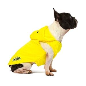 PEEPS Neon Yellow Chick Dog Hoodie - Perfect for Halloween